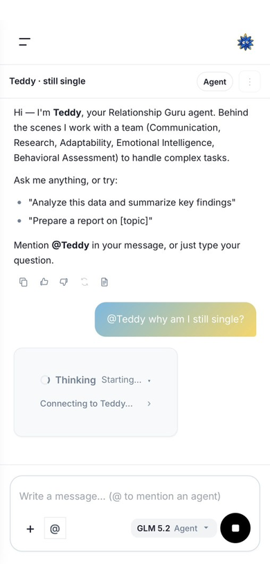 Minion AI — Teddy connecting and thinking through the request